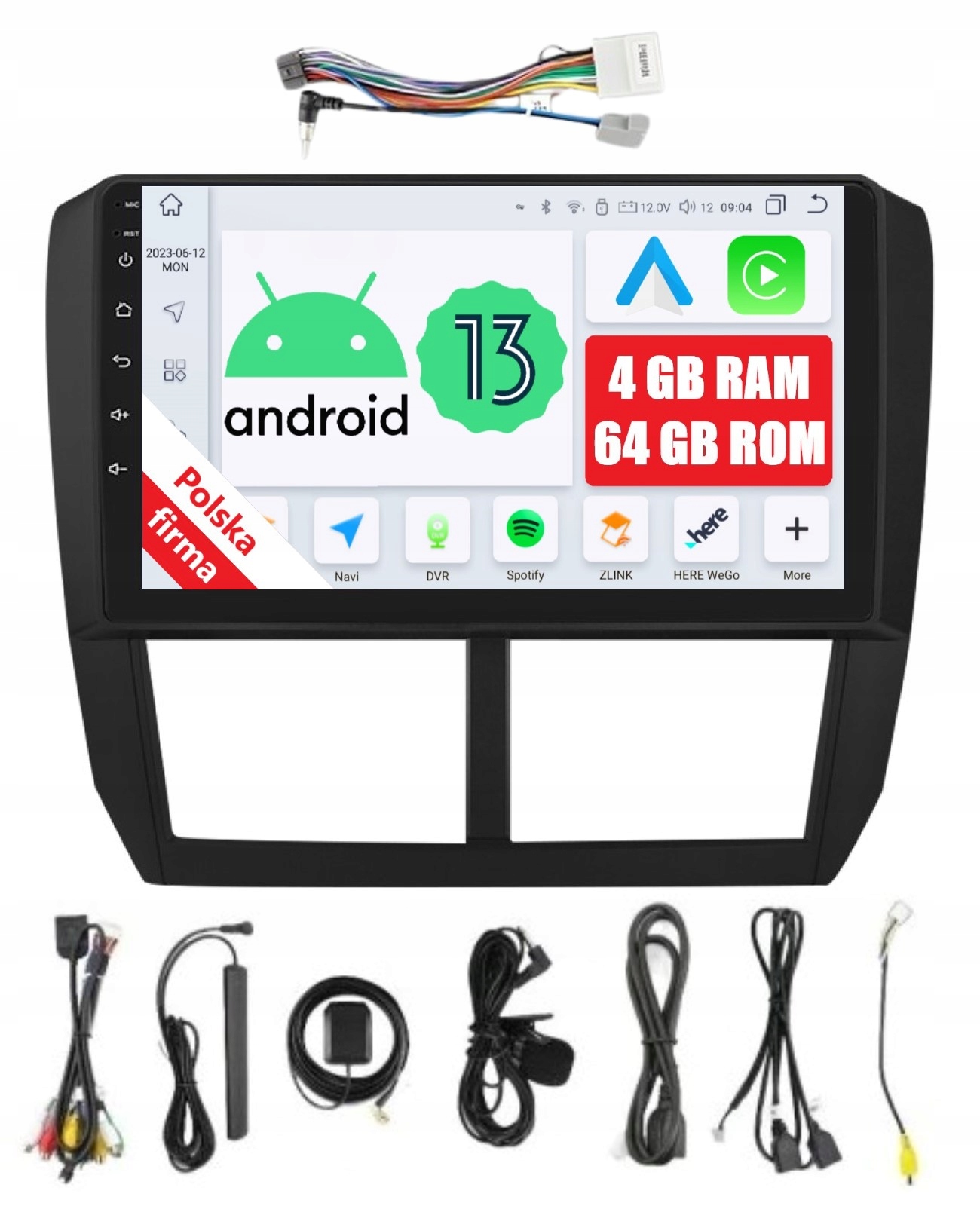 Rádio Android Suzuki Forester 3 Akce III Wrx Sti 4/64 Gb Dsp Carplay Lte