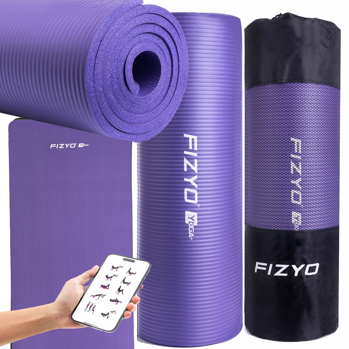 MATA GIMNASTYCZNA DO ĆWICZEŃ FIZYO JOGI FITNESS KARIMATA GRUBA NBR XXXL EAN (GTIN) 5903641426671
