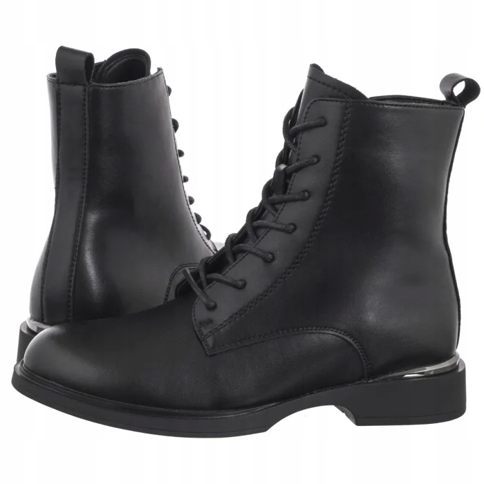 Kotníkové kožené boty dámské Filippo Černé DBT6520/24 Black