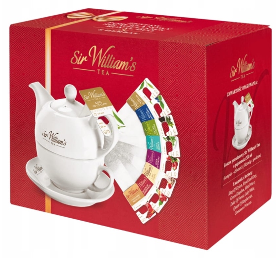 Levně Sir William's Porcelánová sada džbánů s čajem Royal Duo, 8 příchutí
