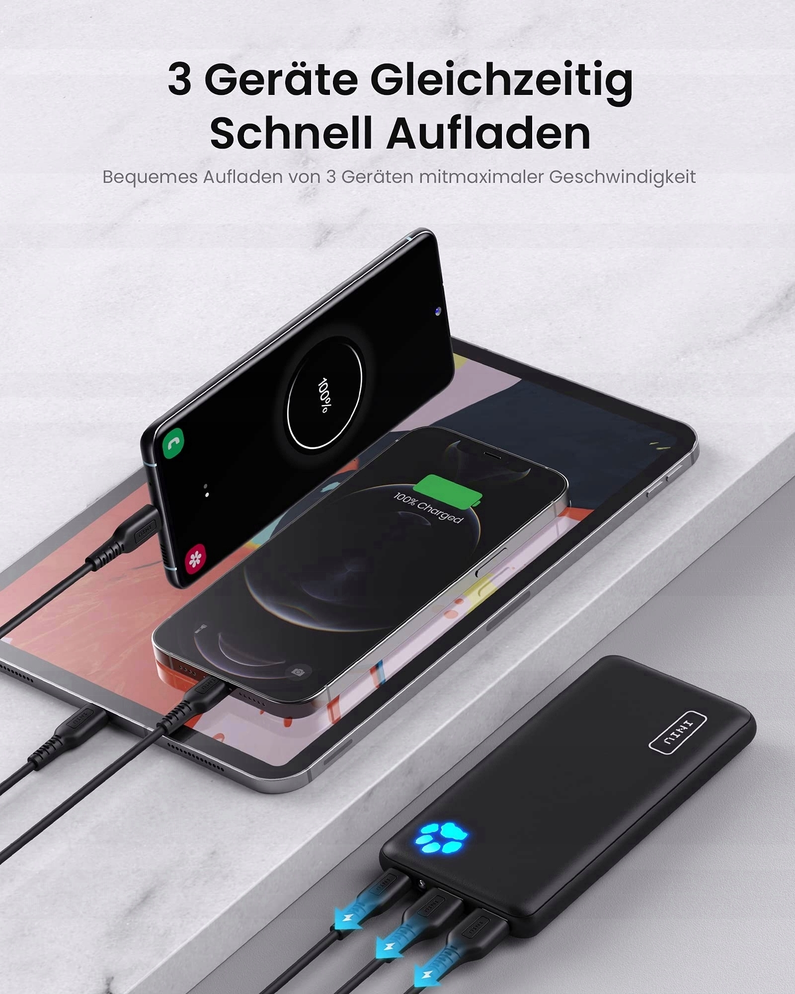 Iniu Ładowarka Przenośna Power Bank USB C 10000mAh — miniatura 4