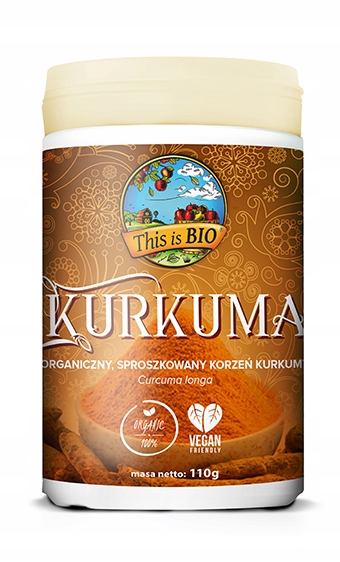 KURKUMA This is BIO Sproszkowany Korzeń Ekologiczna Certyfikat