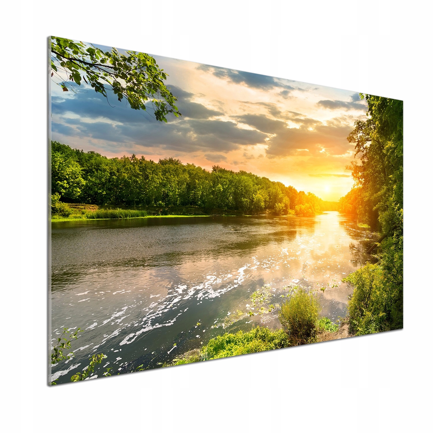 Panel do kuchyne Súmrak nad riekou 100x70 Lepidlo