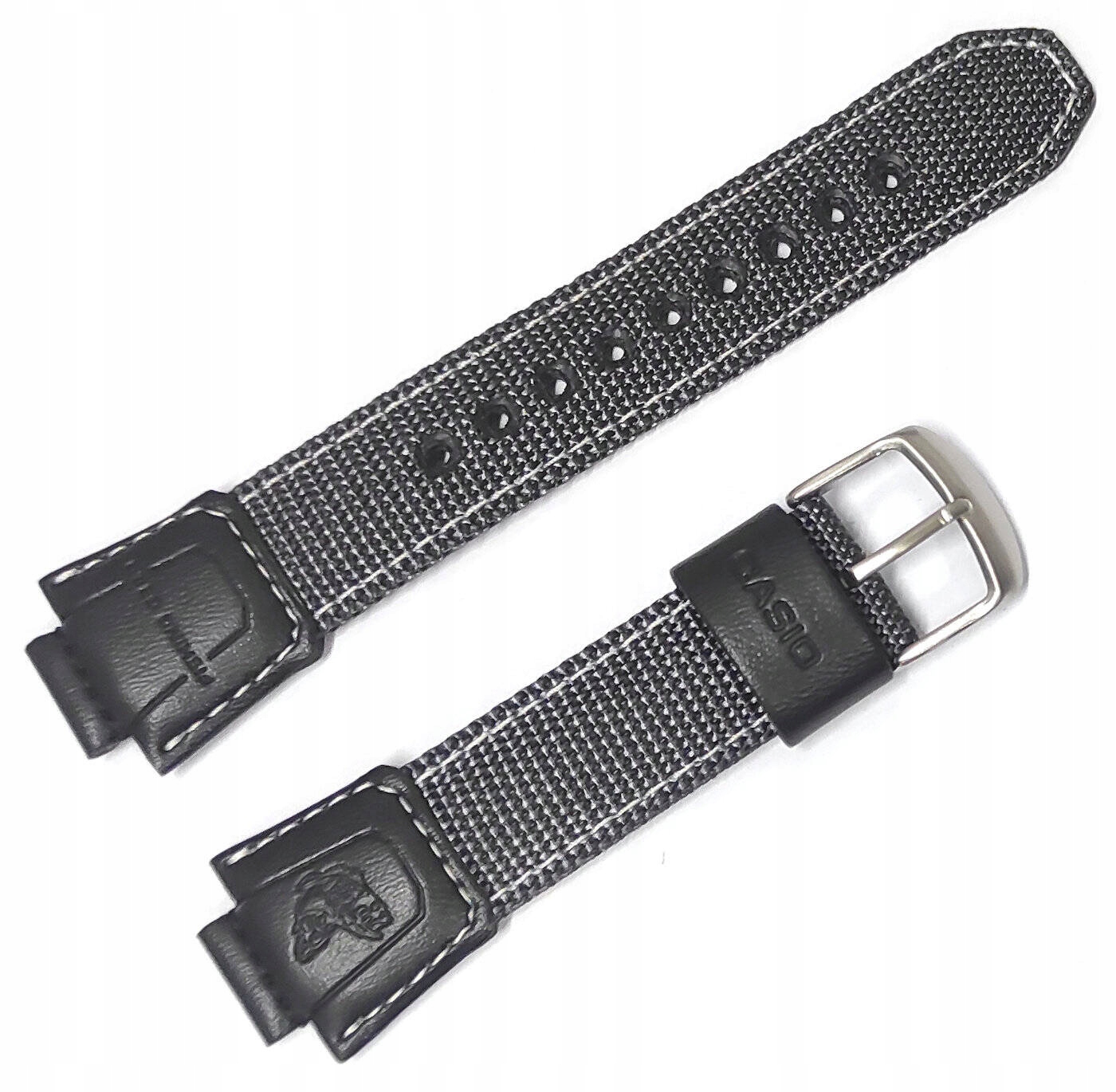 Originální Černý Kožený A Látkový Řemínek Pro Hodinky Casio AMW-700B