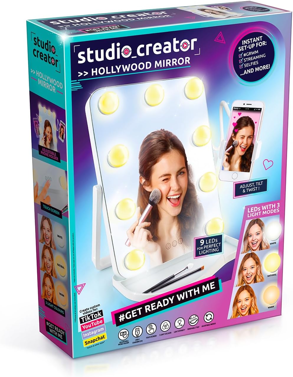 Studio Creator Hollywood Mirror Toaletka do nagrywania filmików Tiktok