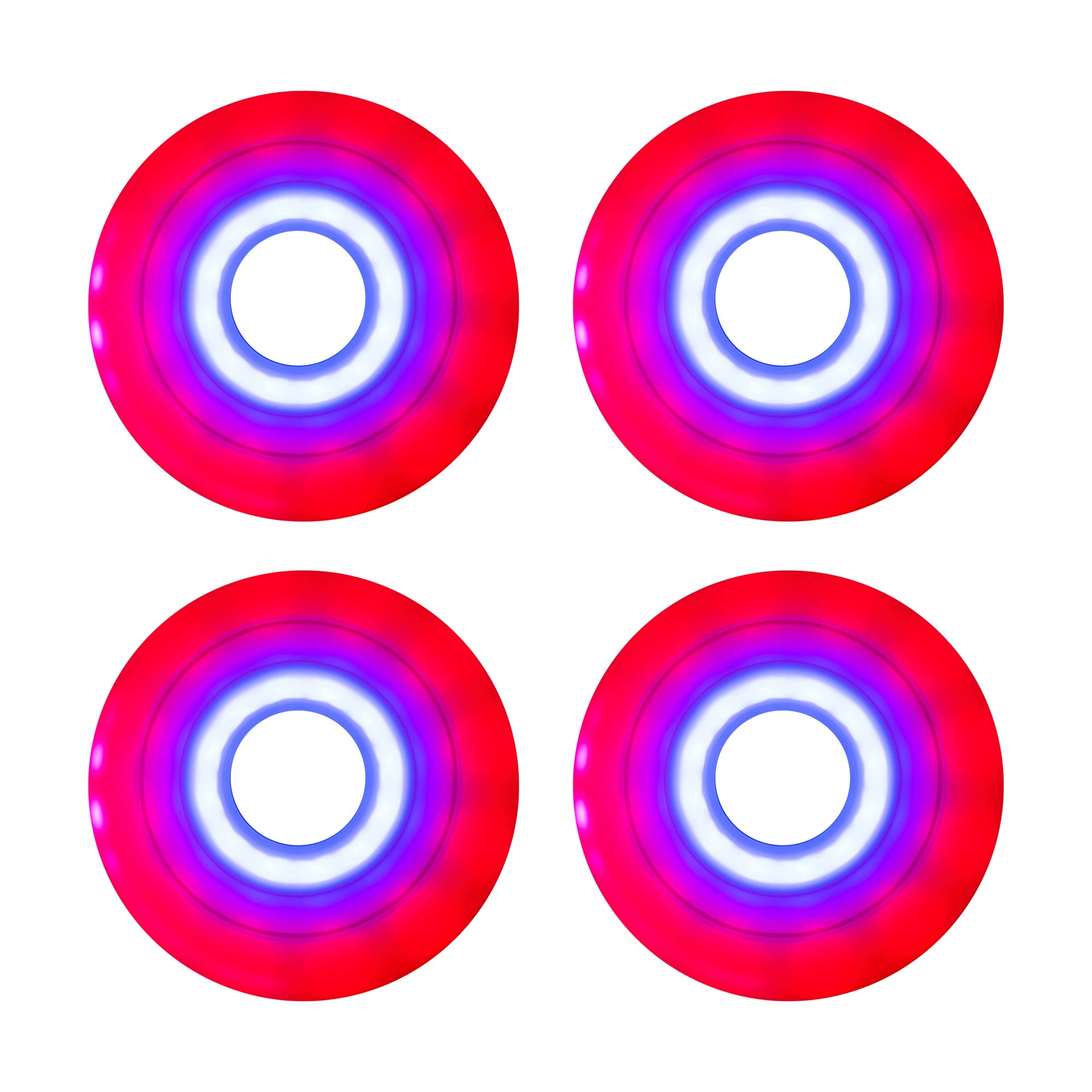 Svítící kolečka na kolečkové brusle Luminous Led Duo 72 mm/85A Dvoubarevné 4 kusy