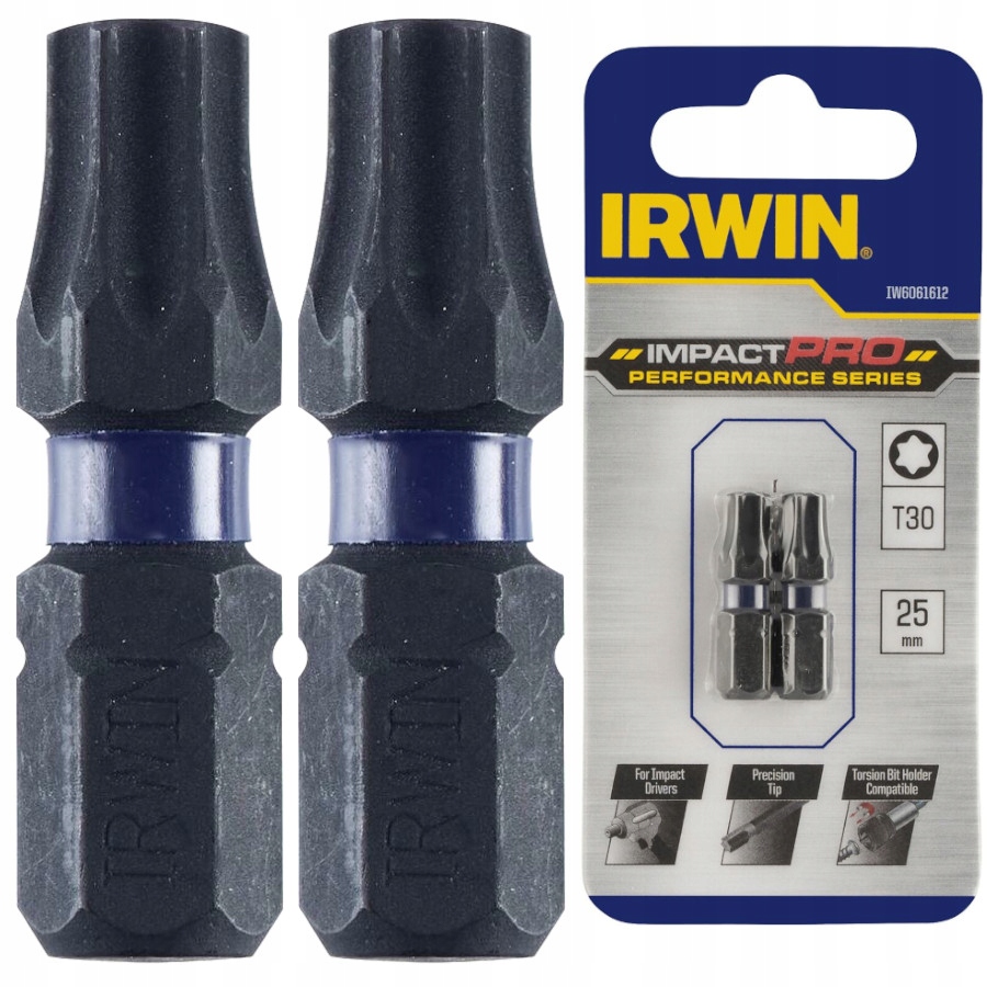 

Końcówki Bity udarowe Torx T30 25mm Irwin 2szt