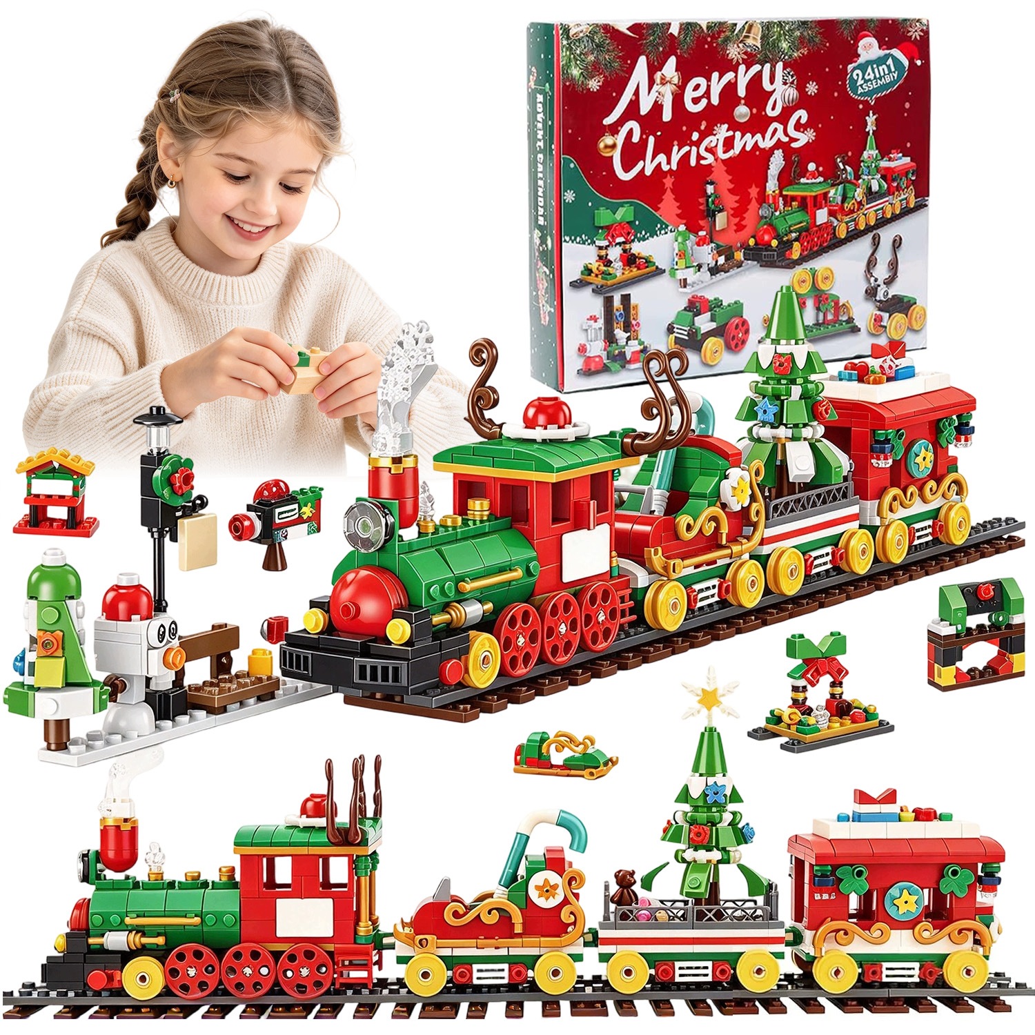 Vánoční Kostky 24 Krabic Adventní Vlak Pro Děti I Dospělé