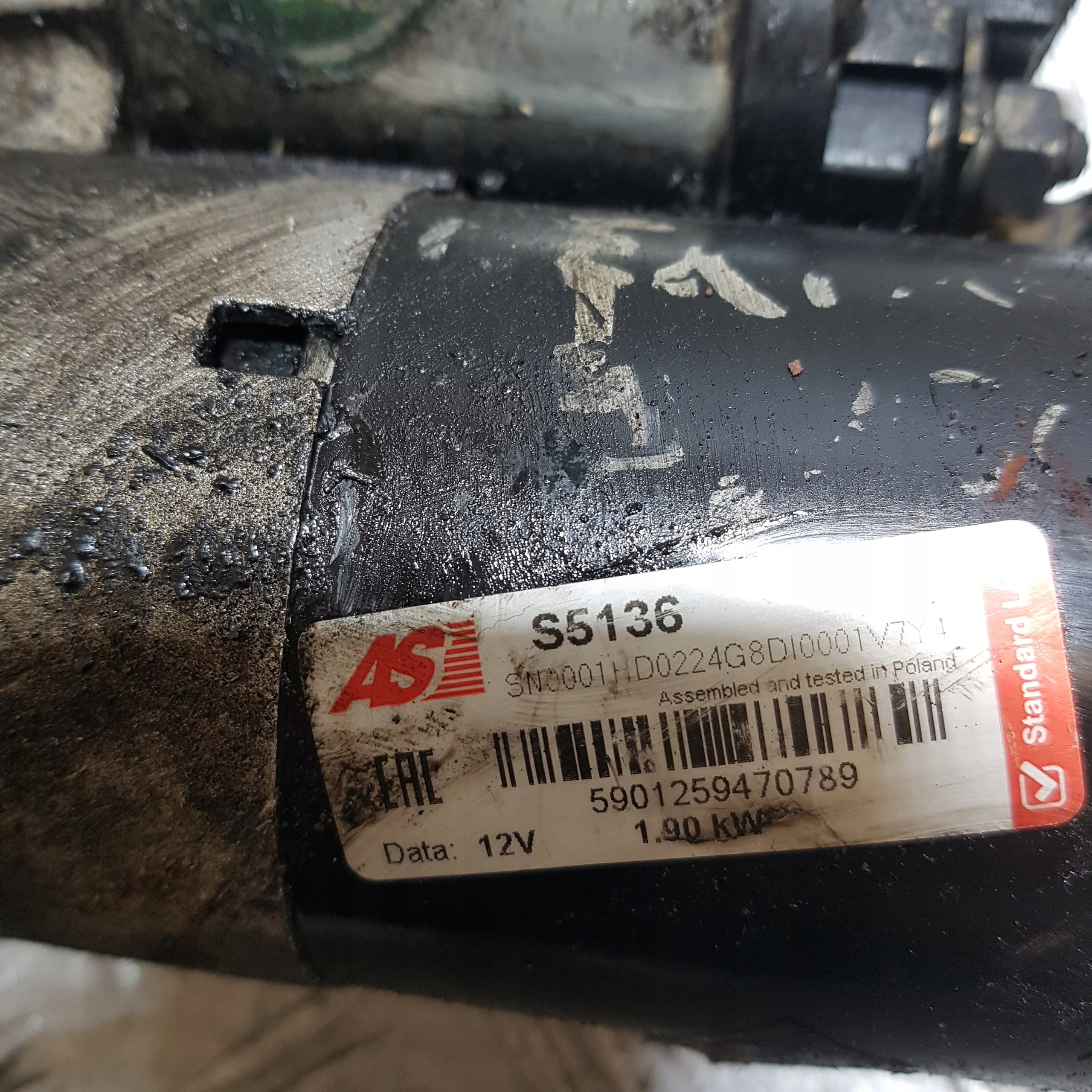 startér OPEL ASTRA H AS S5136 1.9 CDTI