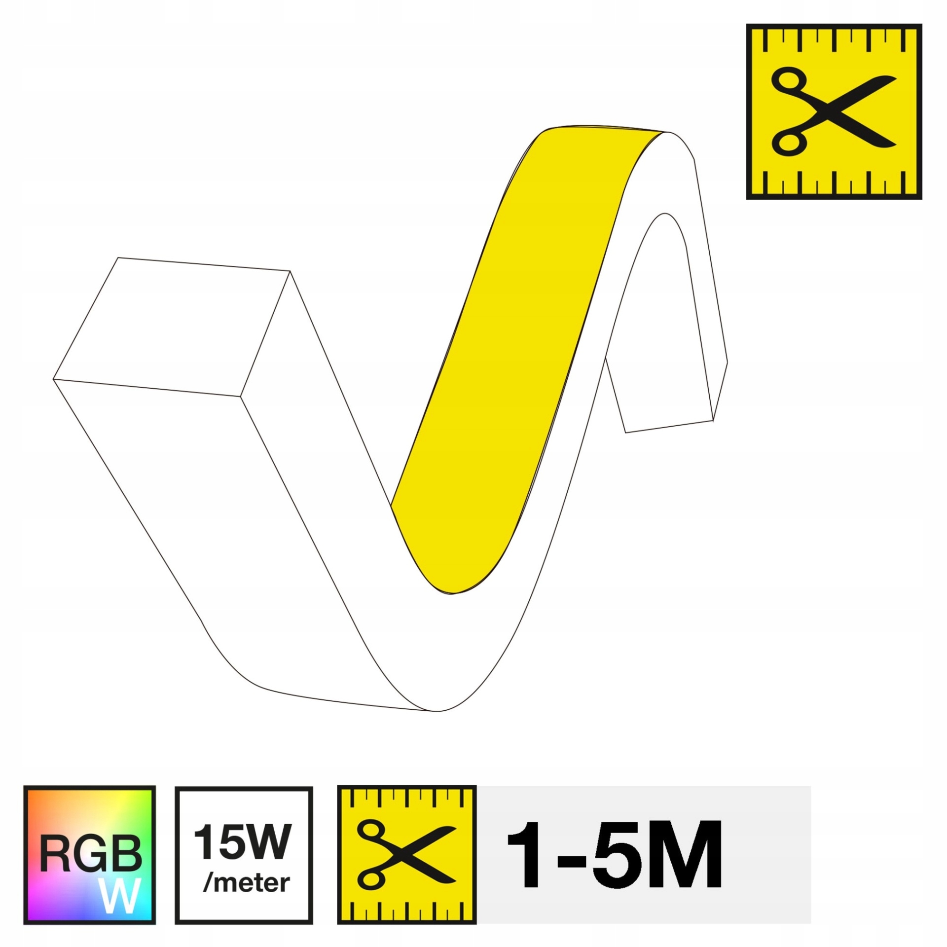 Led pásik Slc Neon Flex Top Rgb W 3000K 15W 504LM 1-5M IP67
