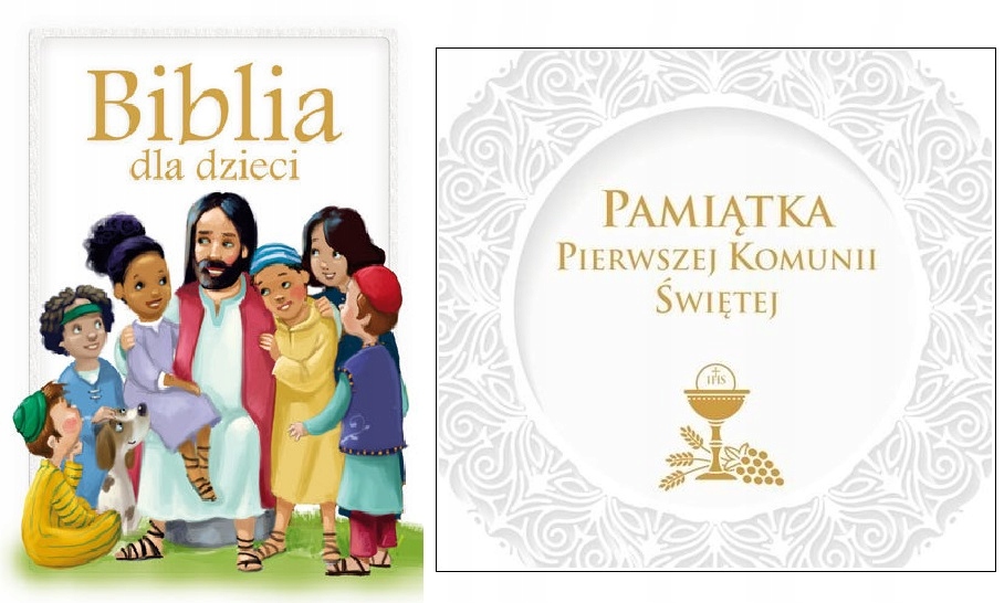 BIBLIA DLA DZIECI + PAMIĄTKA PIERWSZEJ KOMUNII ŚW.