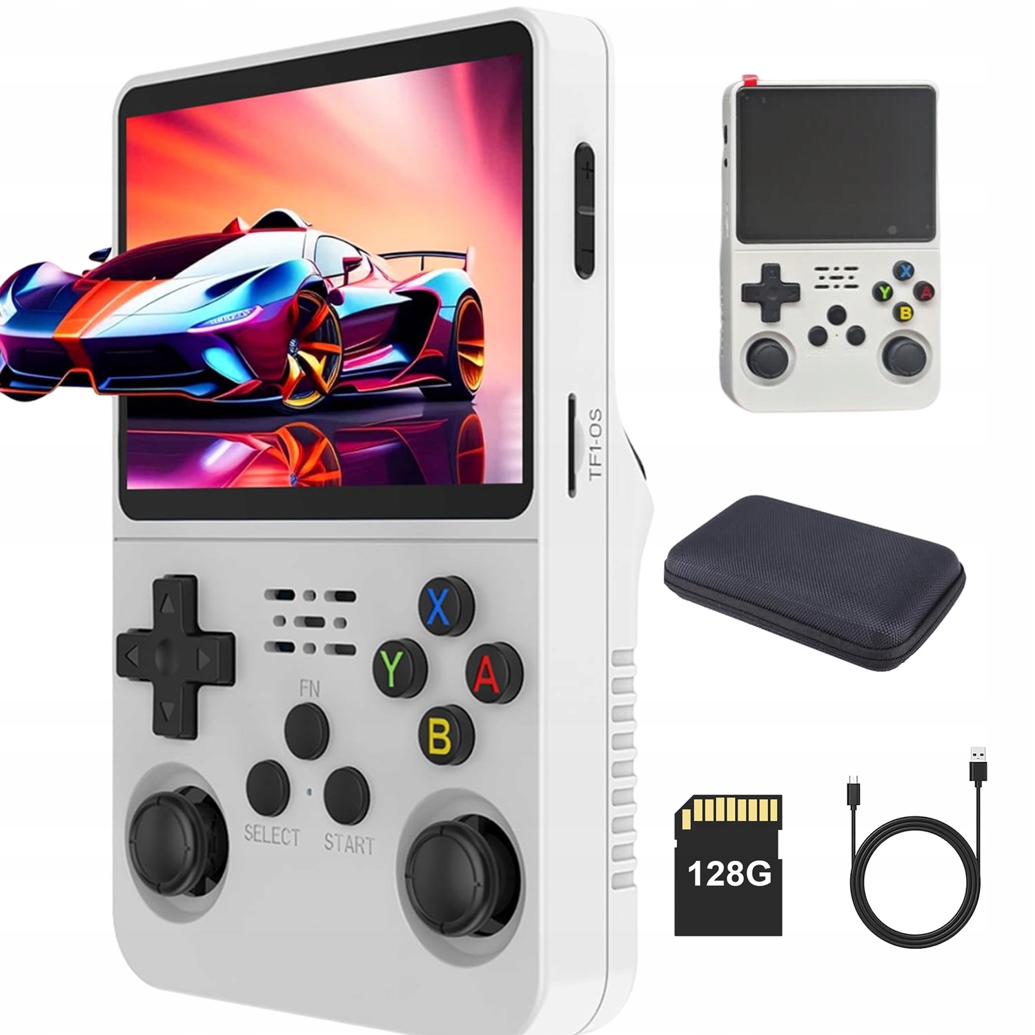 Přenosná Konzole R36S 35 Ips 128GB 21000 Her Cestování