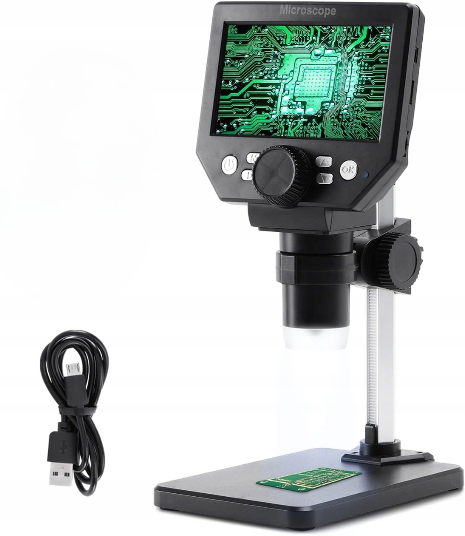 Digitální Mikroskop 4,3 Palcový LCD Displej Nastavitelný Koolertron 8 Mp 1000X Pro