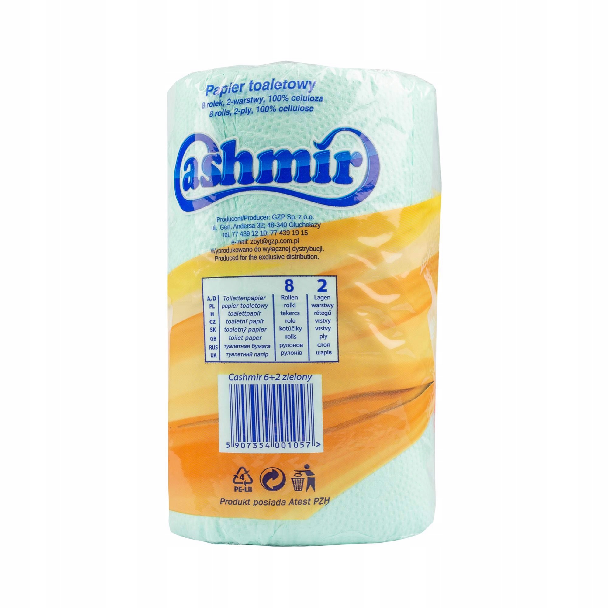 

Cashmir Papier Toaletowy 8 Rolek Zielony