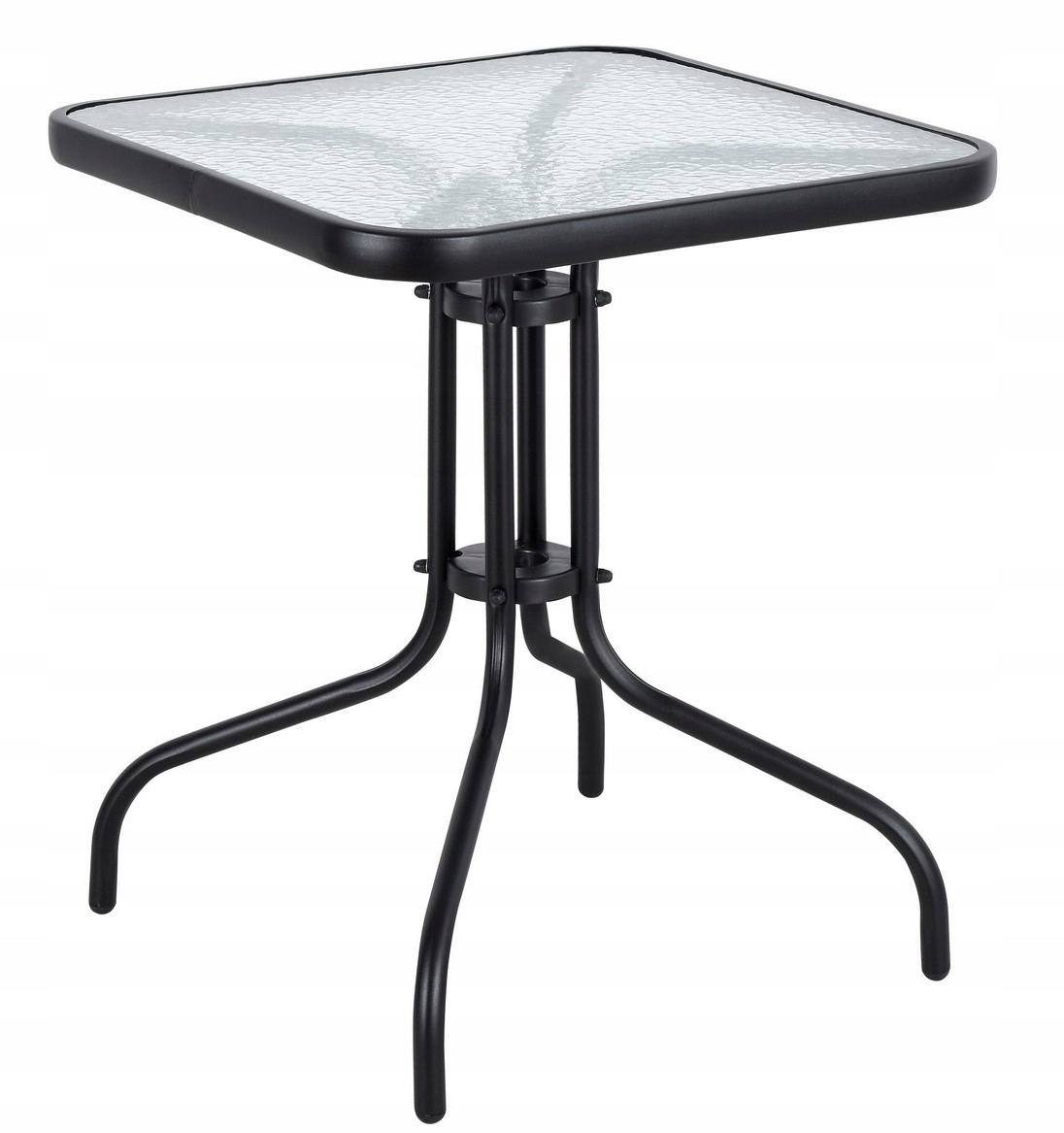 Zahradní Stůl 60X60 cm Terasa Balkon Skleněná Zahrada Čtvercová Deska