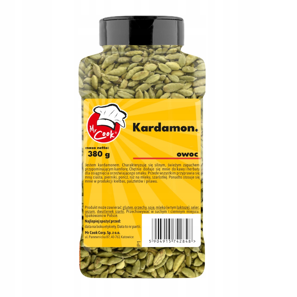 Kardamon ziarno, Kardamon owoc 380g w Słoiku