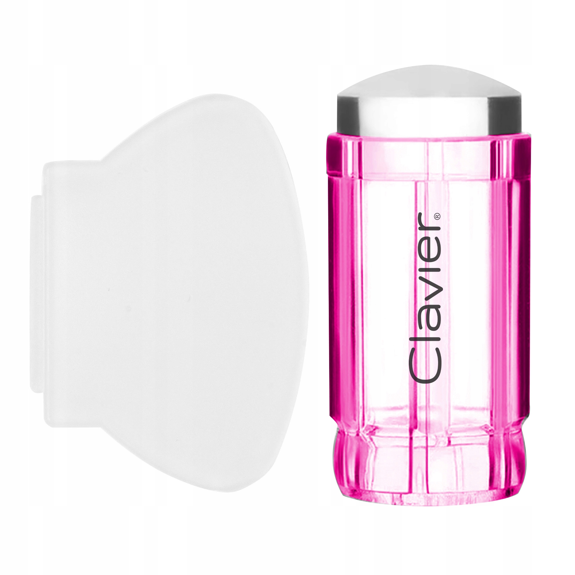 CLAVIER STEMPEL ŻELOWY DO MANICURE FRENCH BLASZEK WZORKÓW + ZDRAPKA