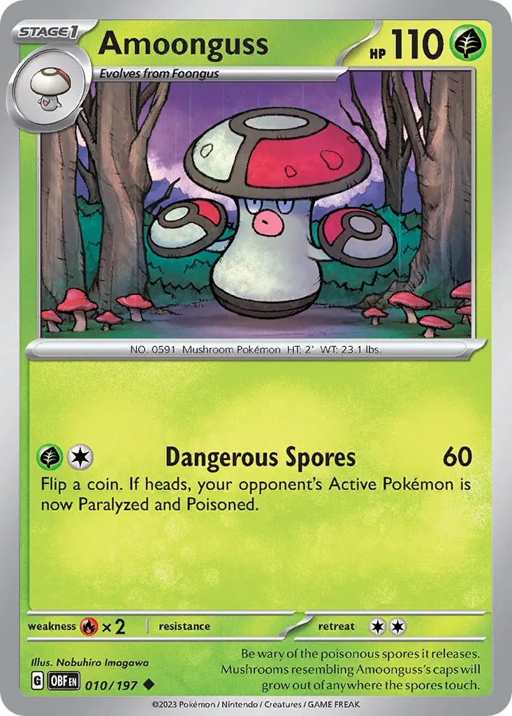 Oryginalna Karta Pokemon Amoonguss (obf 010)