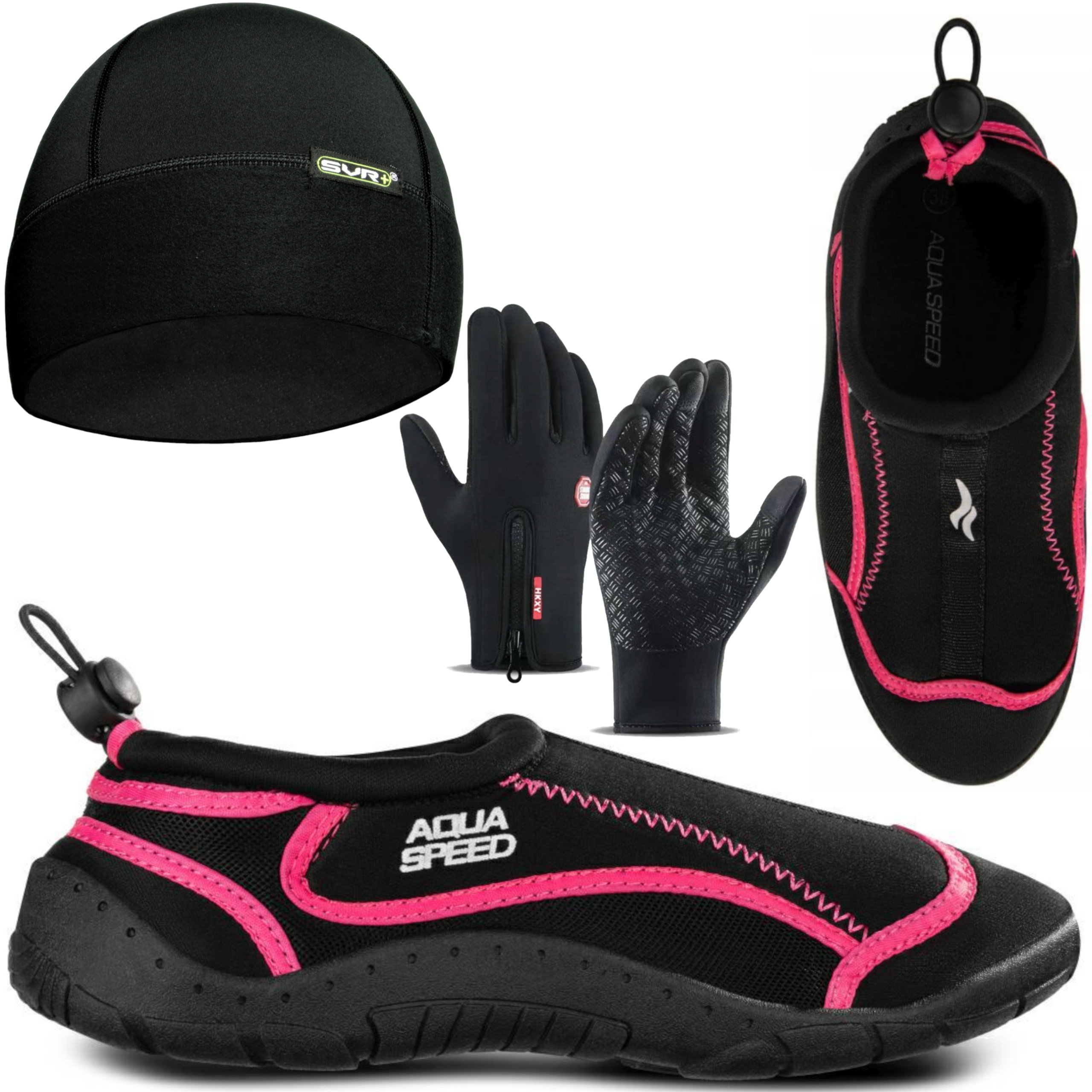 Sada Na Moření: Neoprenové Boty, Čepice, Rukavice Do Vody, Plavecké Rukavice 38