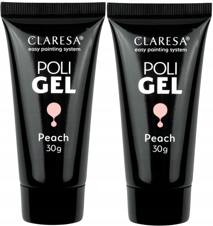 2 x Claresa Poli Gel Stavební Gel Peach 30G Růžovo-broskvový odstín