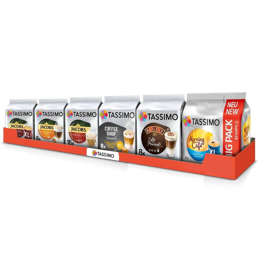Kapsułki Tassimo Jacobs Megapack mix smaków latte, 5+1 opakowanie Gratis!