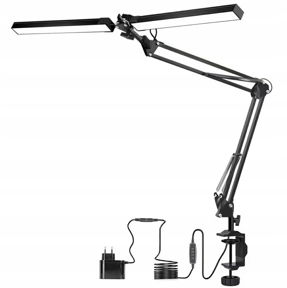 Lampka Biurkowa Led na Biurko Szkolna Lampa Kreślarska do Biura z Uchwytem