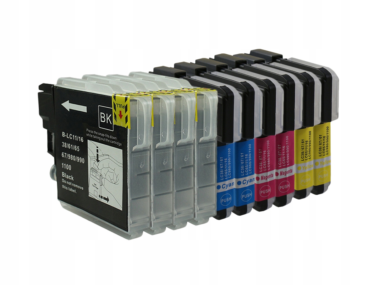 

10X Tusze Do Brother DCP-385C DCP-395CN 4X Czarny