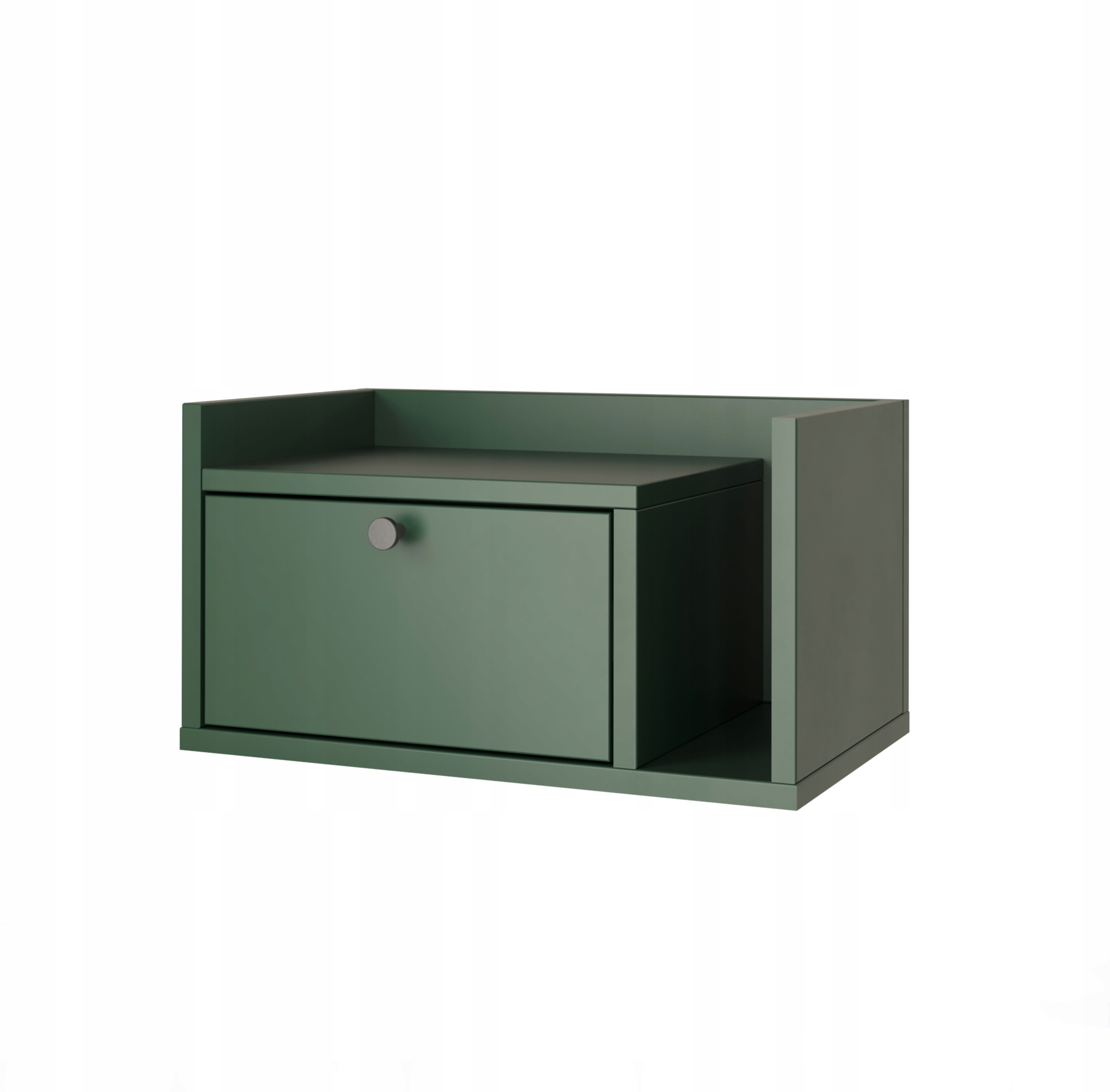 Noční stolek, závěsný, s zásuvkou a policí z pravé strany, šalvějová Aura