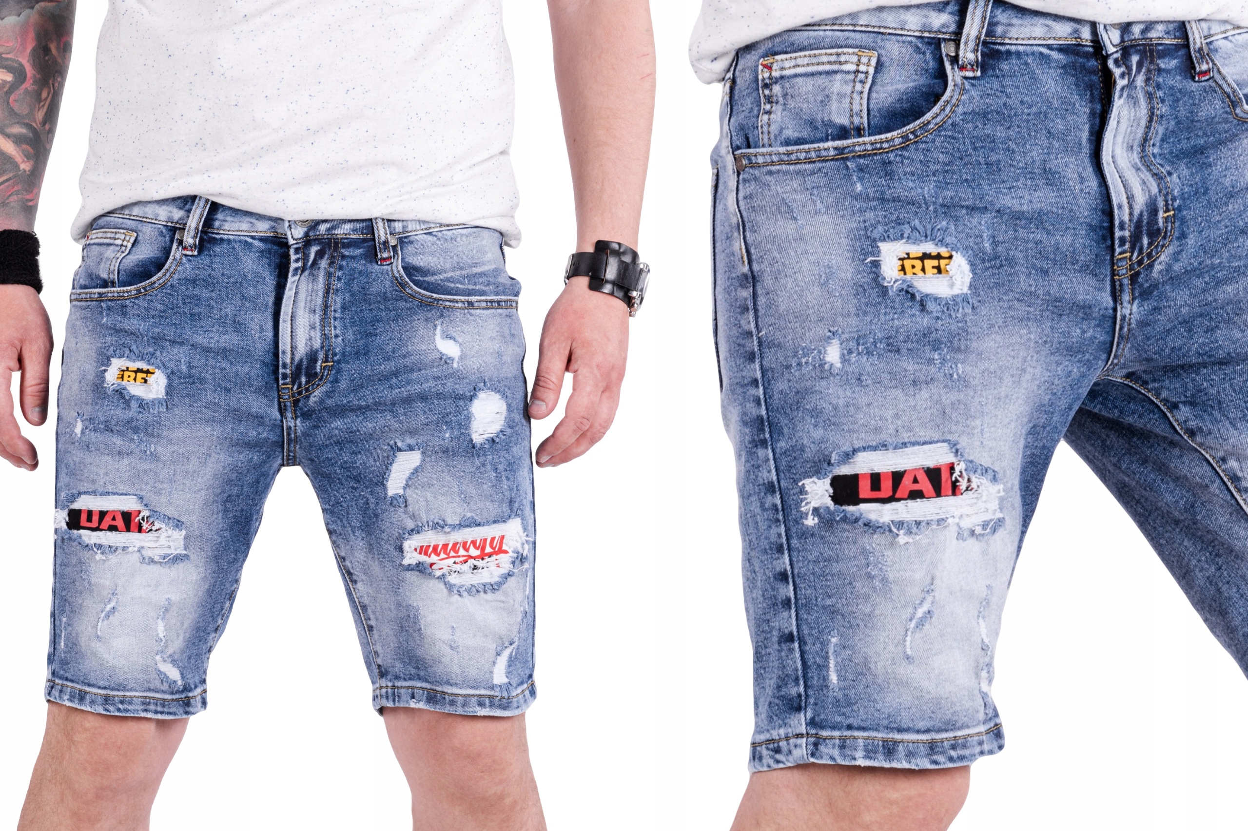 

Anselmo Krótkie Jeans Spodenki Dziury R.38