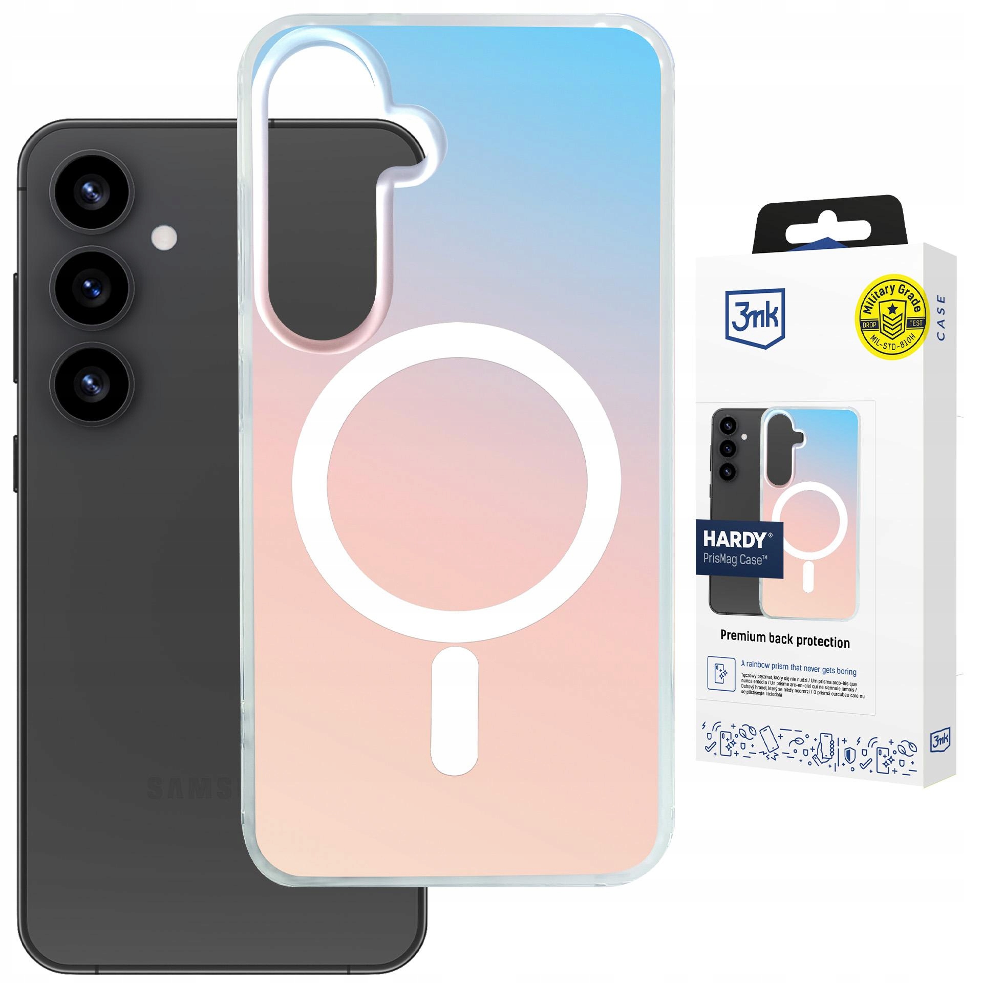 Vícebarevné Pouzdro MagSafe na Samsung Galaxy S24 – 3mk Hardy PrisMag Case