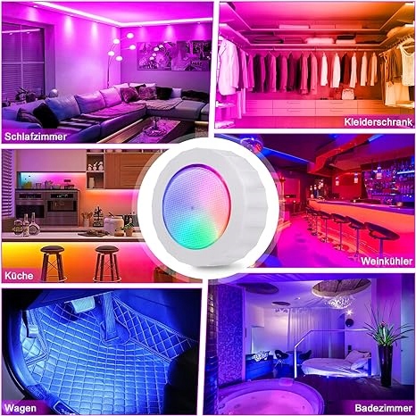 SEBRUANC Światło, RGB, mini stroboskop, lampka, Halloween, impreza Model 001