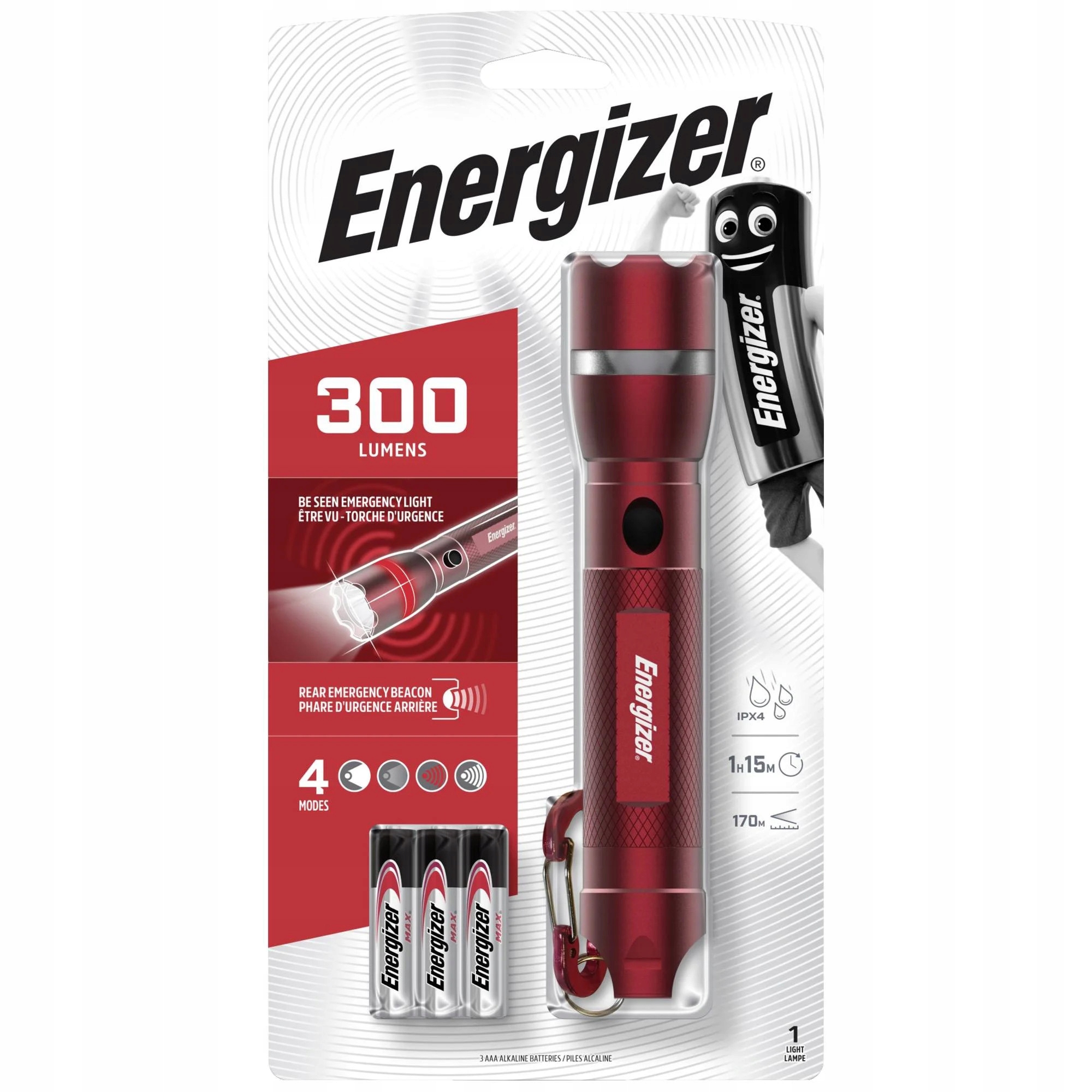 Latarka Energizer Emergency Beacon Metal Light 3*AAA 300Lumens