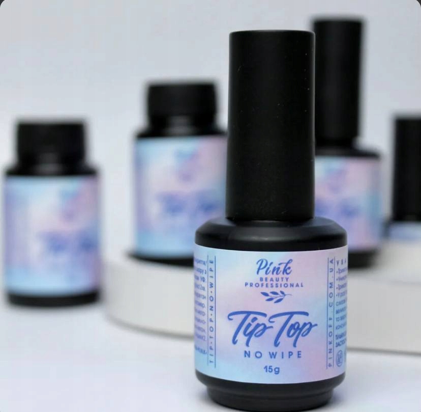Top bez lepivé vrstvy značky Pink Tip Top No Wipe (15 ml)