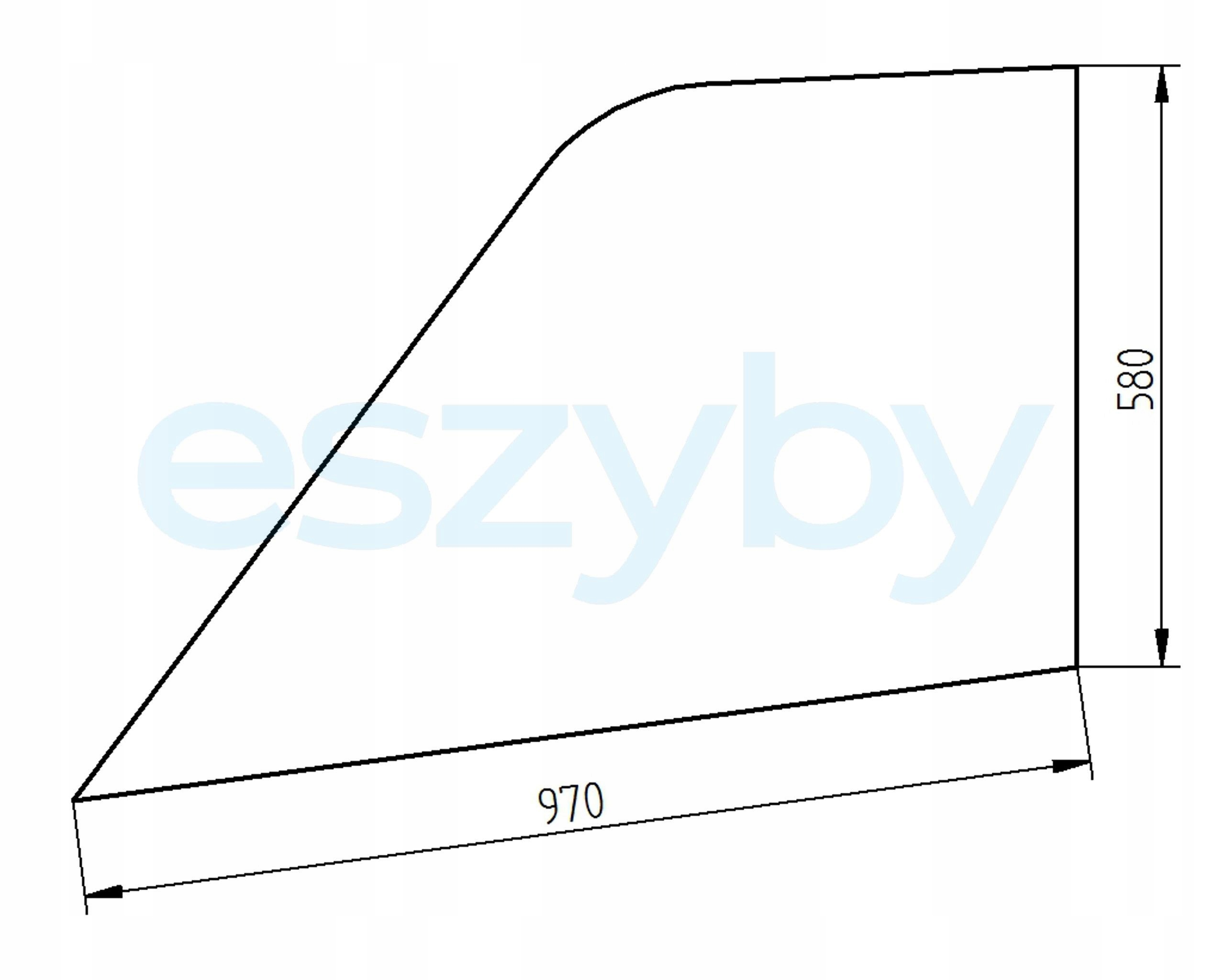 sklo teleskopický nakladač Manitou dveře horní L