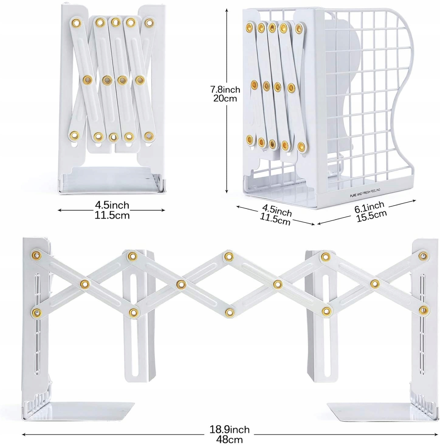 dużej pojemności Regulowane podpórki do książek Marka inna