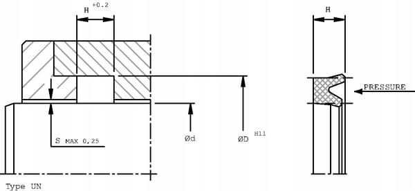 Usz.dr.tłok. 63x73x11,8 UN Marka AC