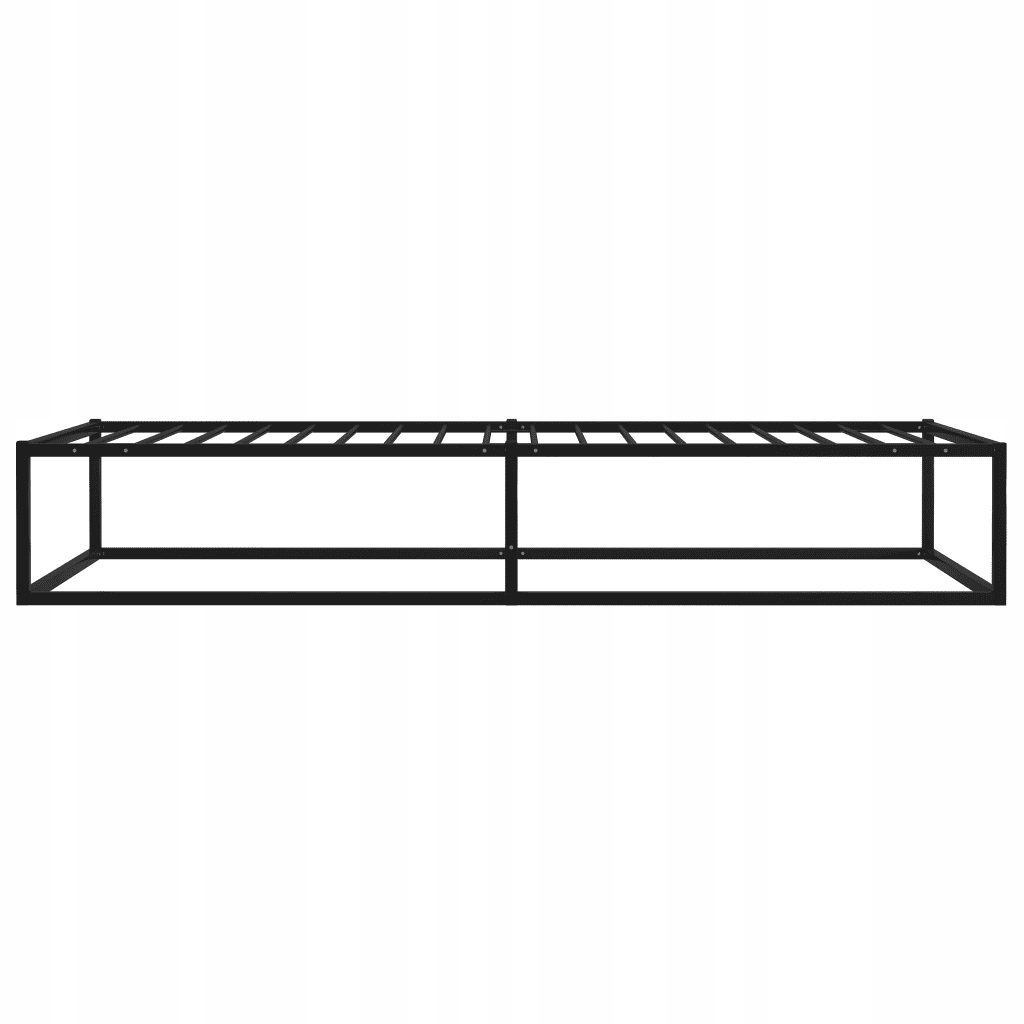 vidaXL Rama łóżka, czarna, metalowa, 90 x 200 cm Kod producenta 324785