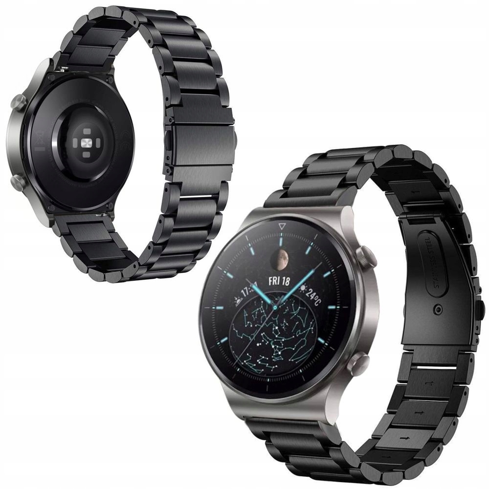 

Stalowa Czarna Bransoleta do Huawei Watch GT2 Pro