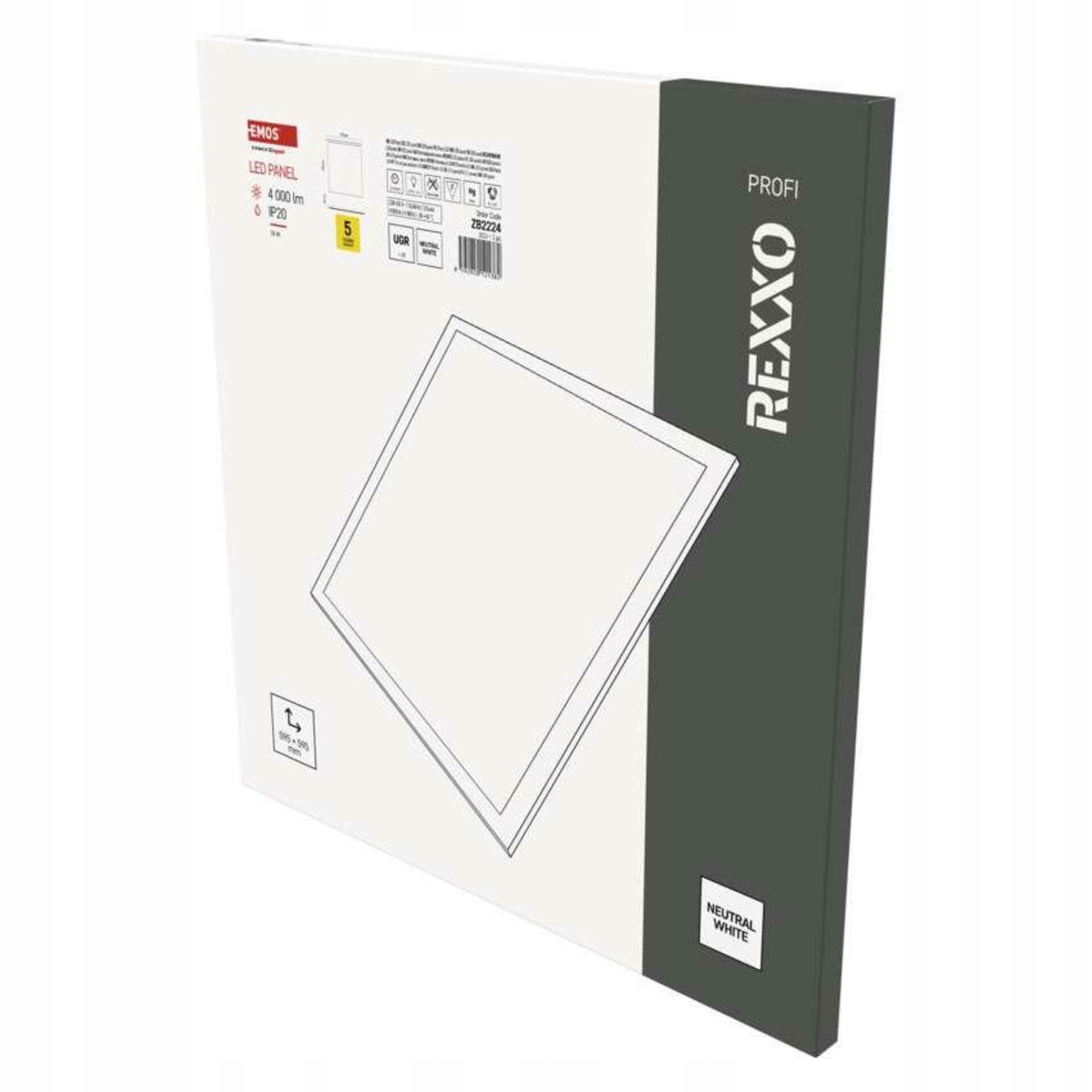 Led panel 60x60 Emos Rexxo backlit 36W 4000K 4000lm UGR<19