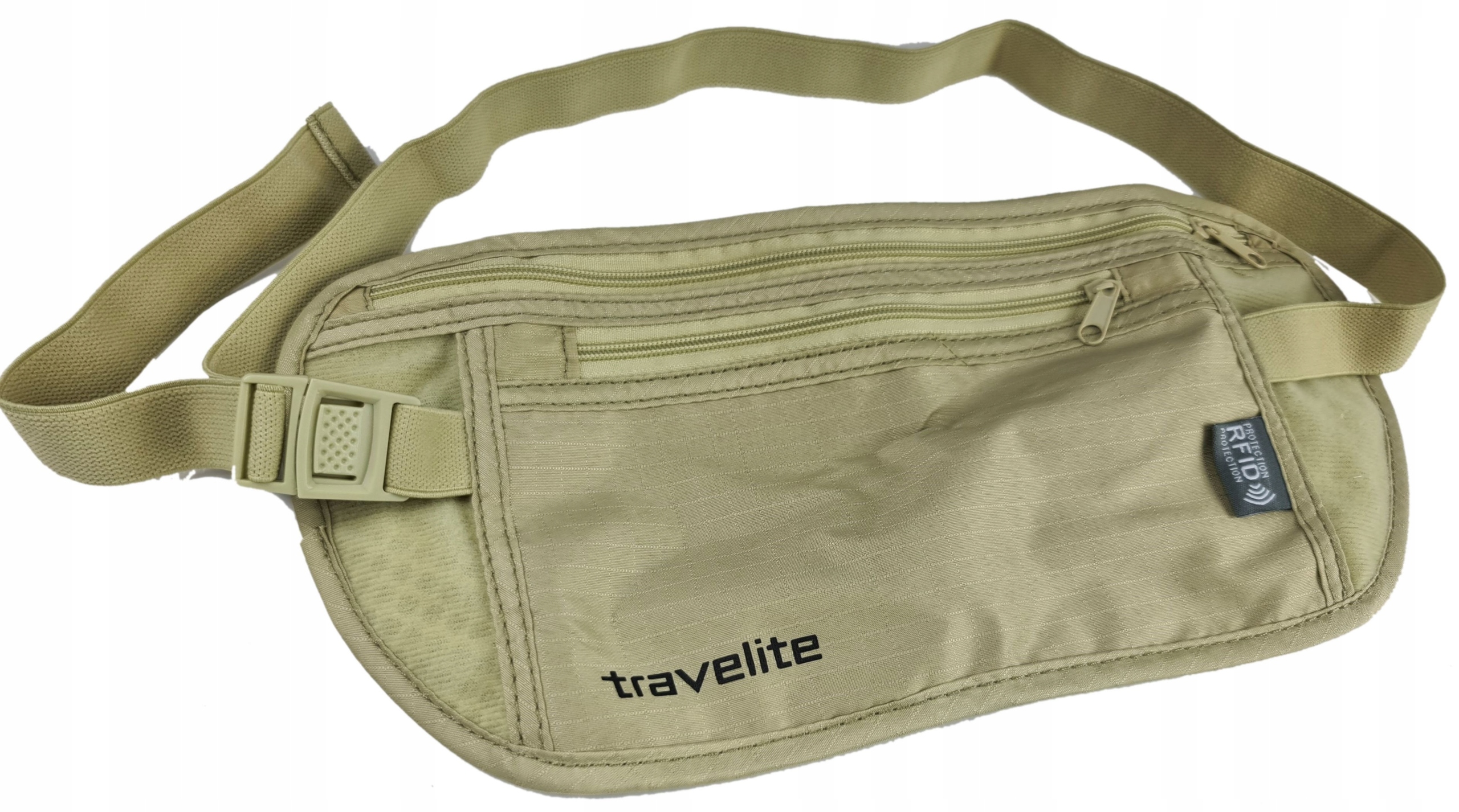 

Lekka saszetka nerka płaska Travelite ochrona Rfid