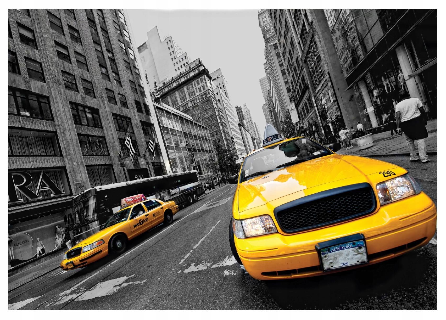 Fototapeta Taxi Auta New York Auta Do Ložnice Obývacího Pokoje Tapeta 368x254
