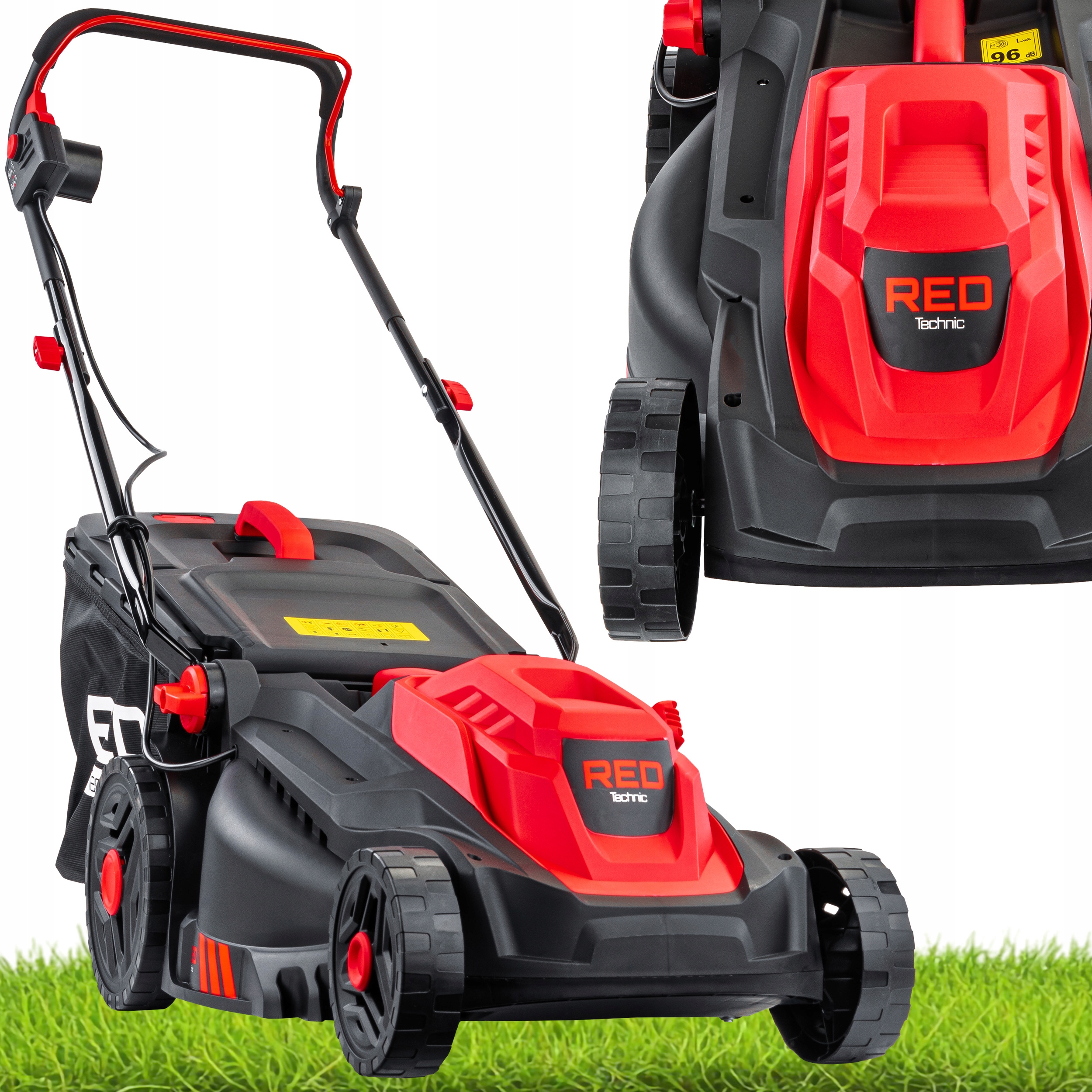 KOSIARKA ELEKTRYCZNA DO TRAWY 2600W NÓŻ 38CM REGULACJA LEKKA DUŻY KOSZ 42L