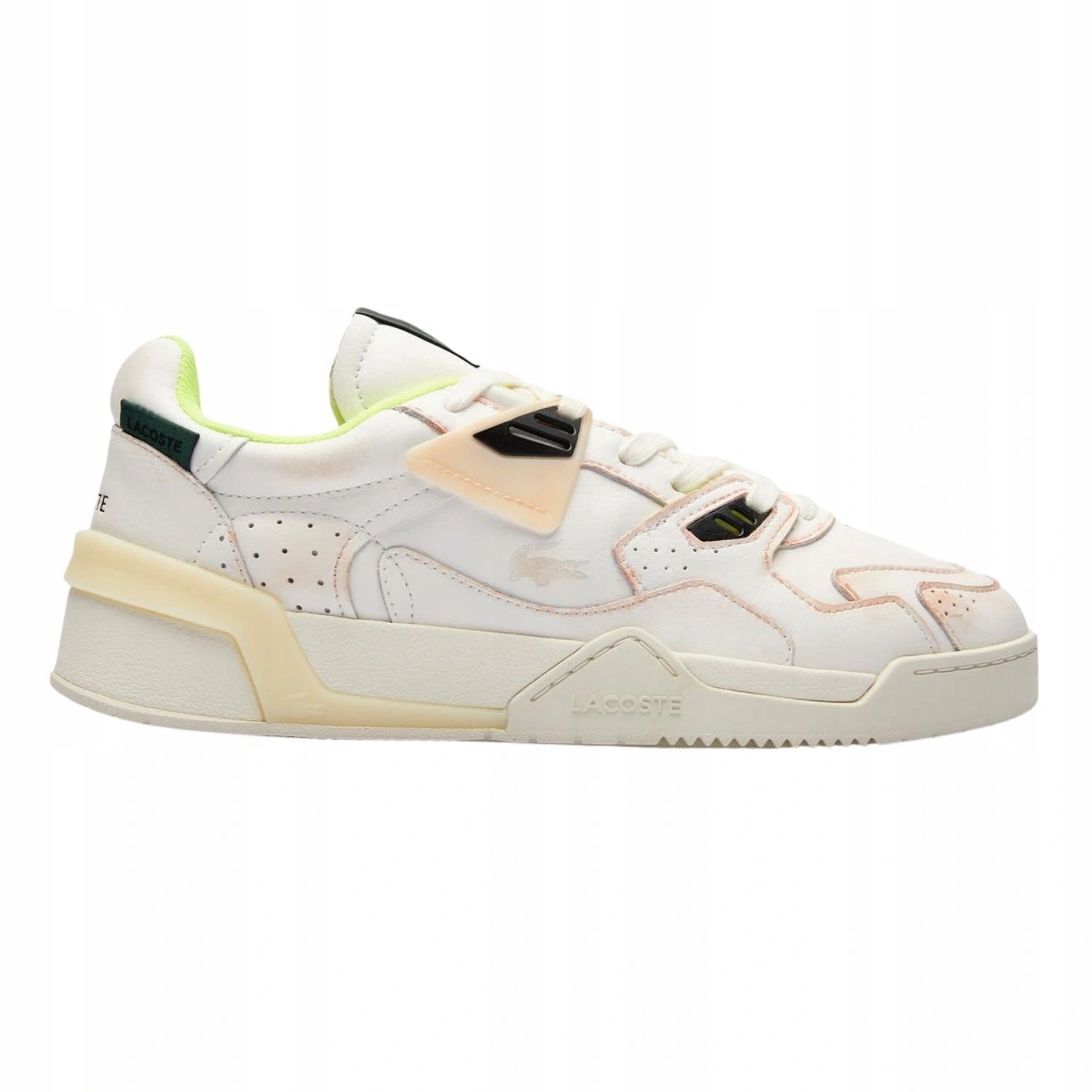 Boty Lacoste Lt 125 pánské kožené tenisky bílé, pohodlné, velikost vel.