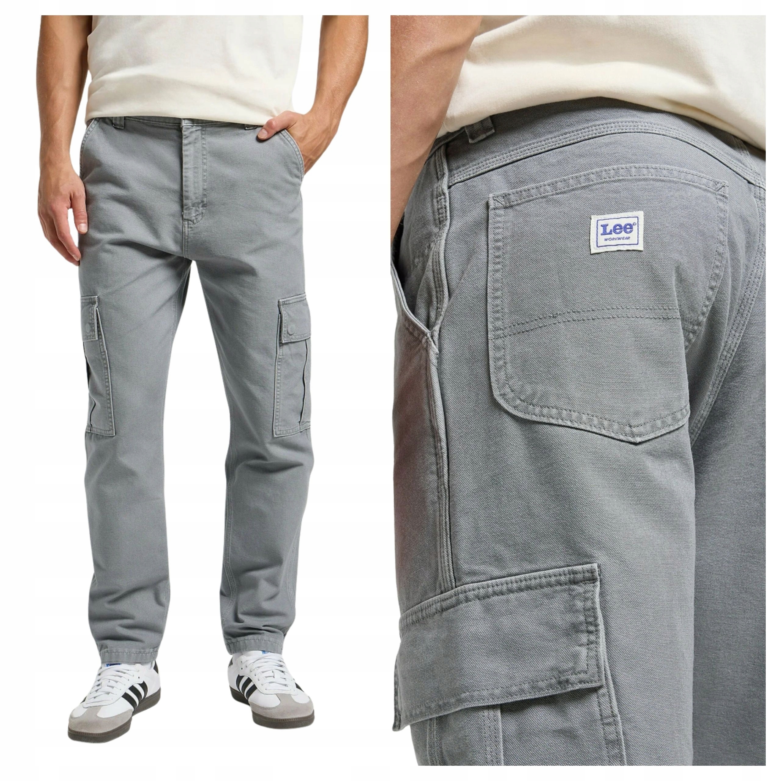 Pánské kalhoty Lee Cargo Pant Hd Kapsáče Šedé Grey W31 L32