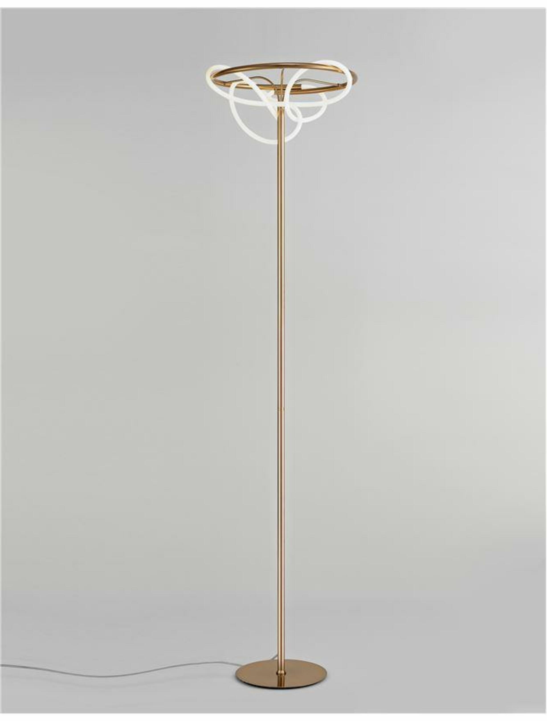 Nova Luce stojaca lampa Tiriac zlatý hliník a akryl Led 28W 230V 3000K IP20