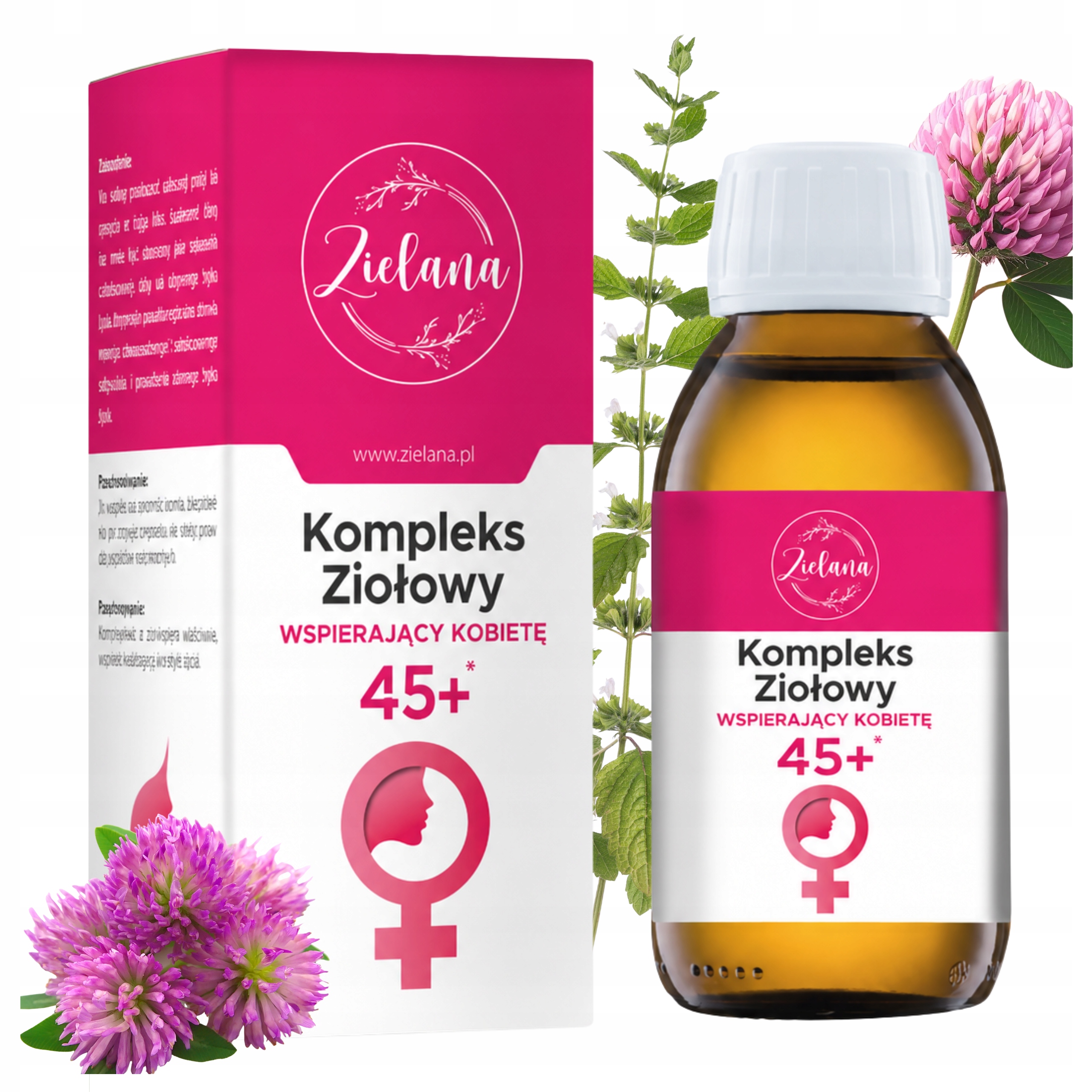 Menopauza Melisa Czerwona Koniczyna Płyn 125 ml Kompleks Ziołowy Zielana