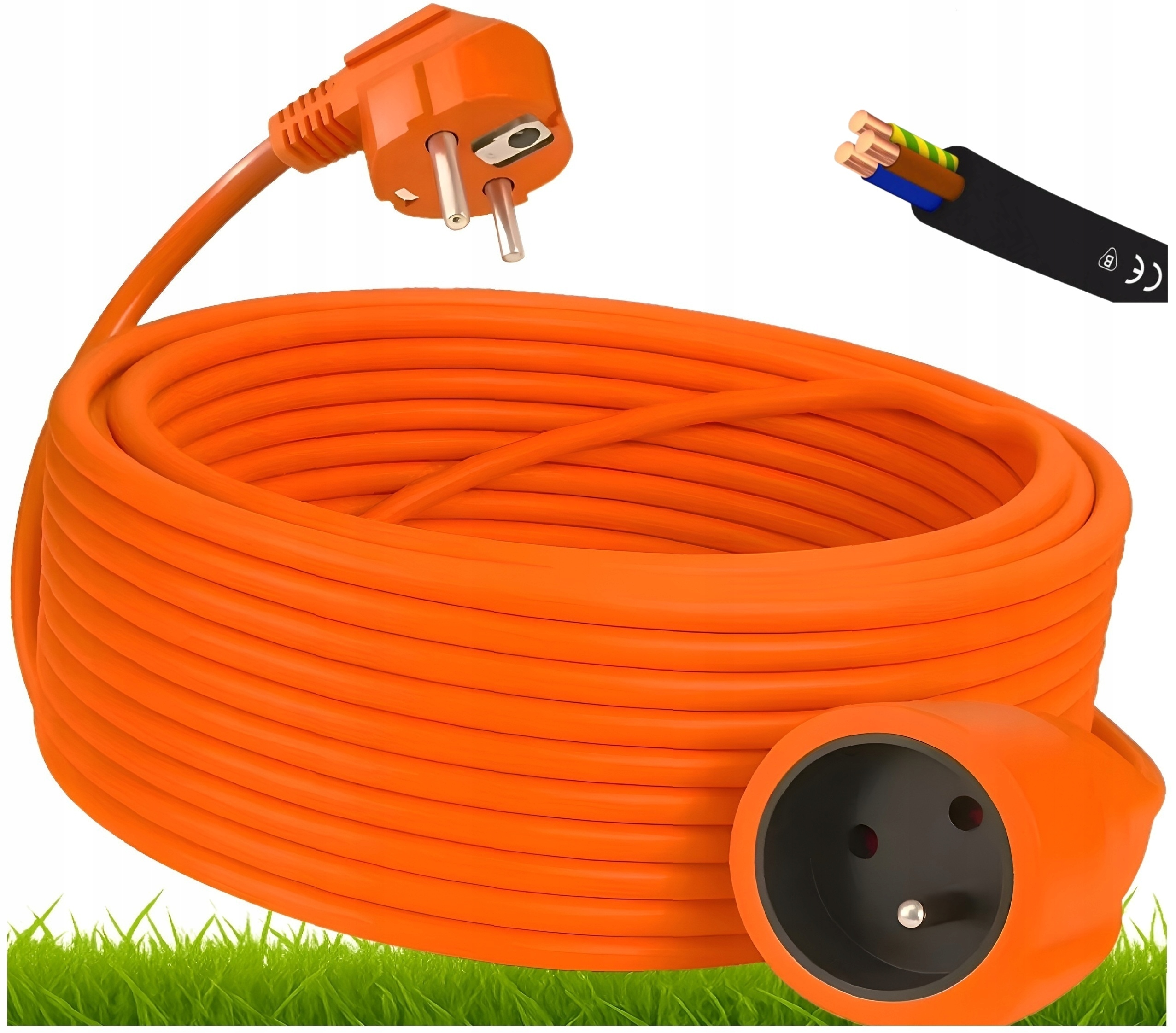 Садовый удлинитель 30 м 3×2,5 мм2 толстый кабель строительный кабель