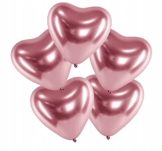 

Balony serca różowe złoto Ślub Walentynki Wesele 5