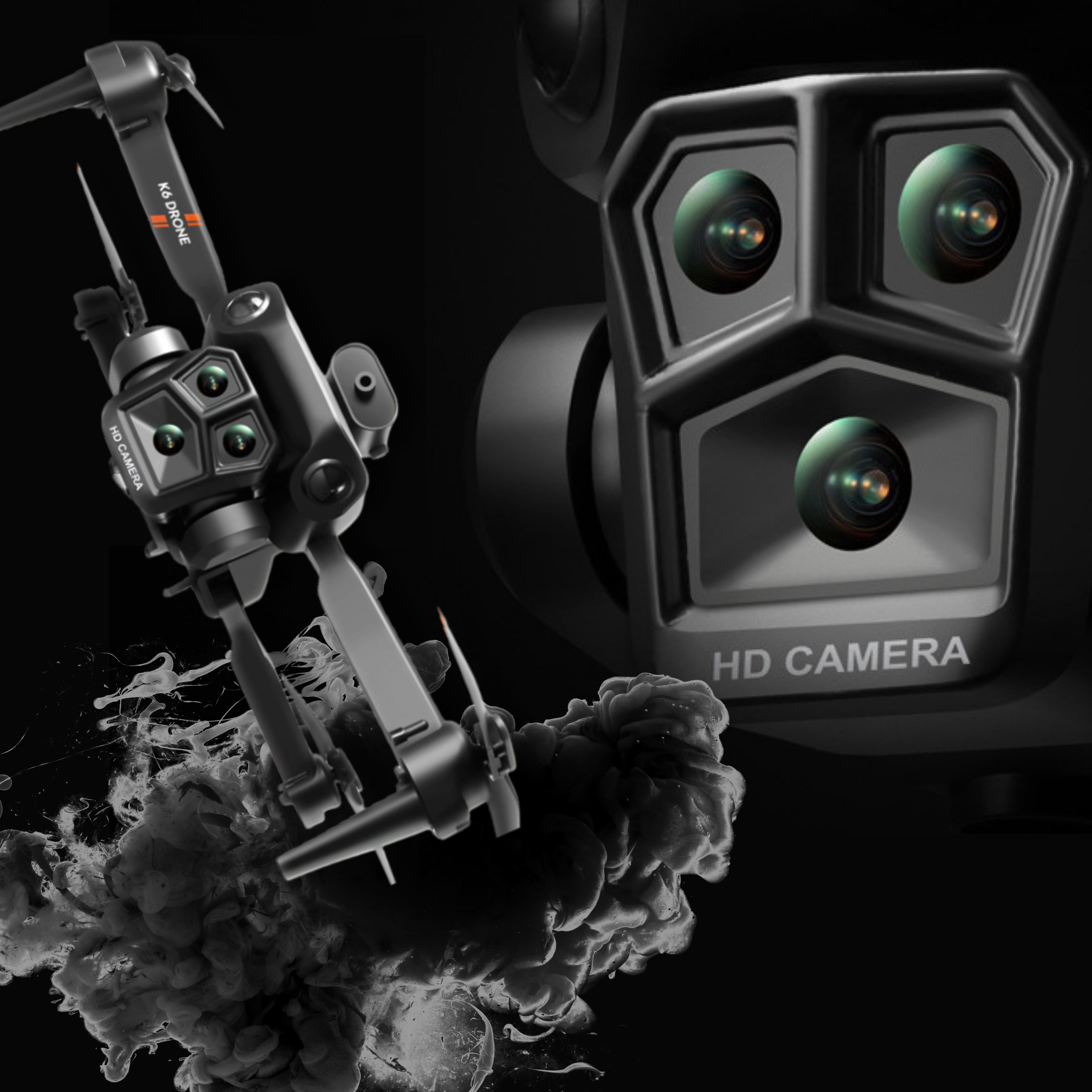 DRON S KAMEROU 4K HRAČKA DRON DIAĽKOVO OVLÁDANÁ VYHÝBANIE SA PREKÁŽKAM ZAWIS 750 Kód výrobcu DRON K6 MAX