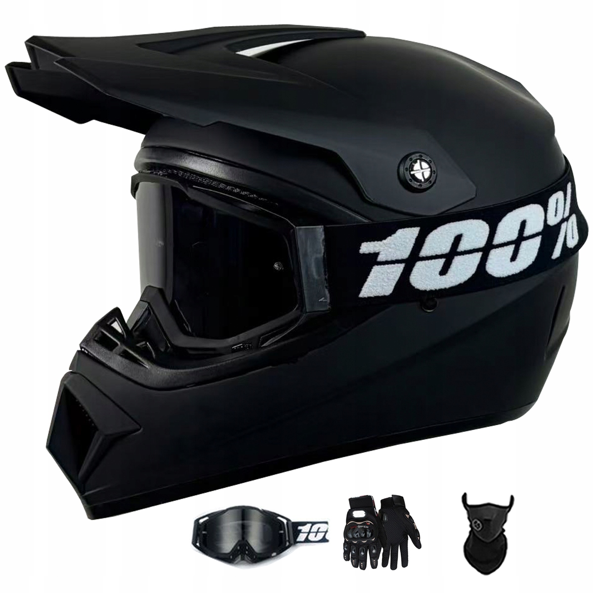 Motocyklová Přilba Lehká Enduro Quada Brýle Rukavice Maska XL